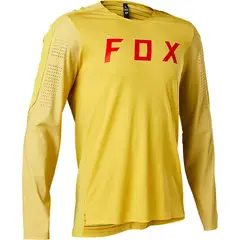 FOX - Polera Bicicleta Flexair Pro Manga Larga Amarillo