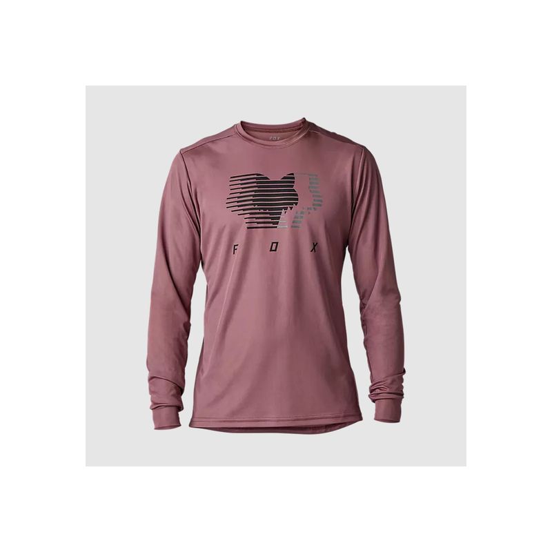 FOX - Polera Bicicleta Ranger Dayto Manga Larga Burdeo Fox FOX