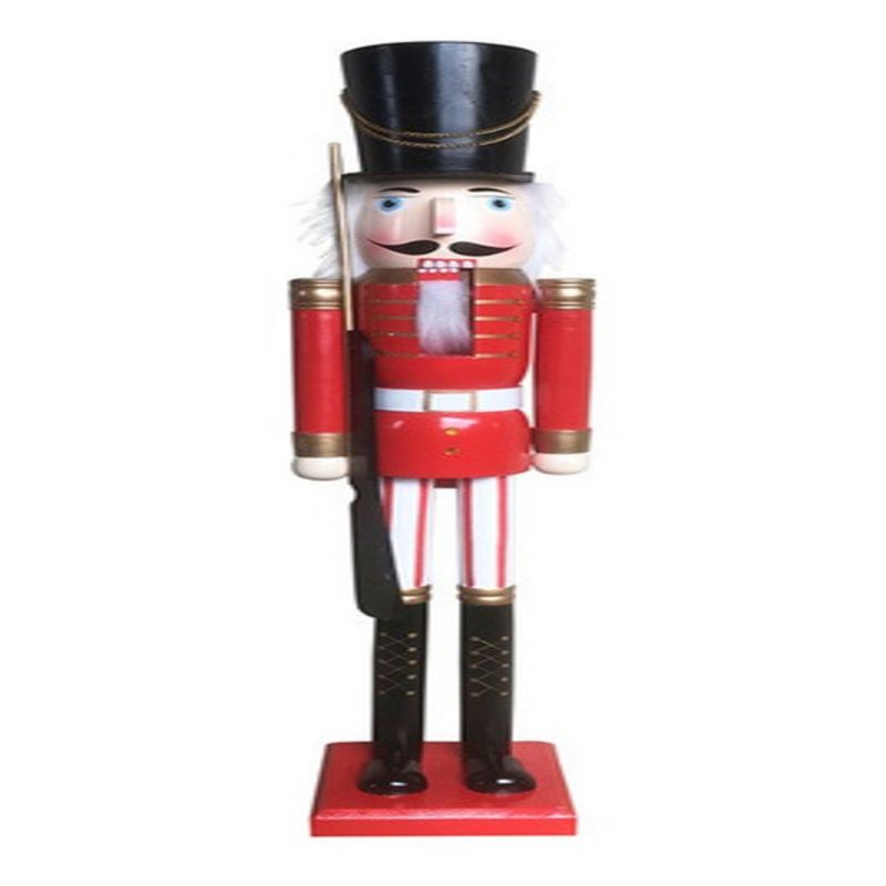 GENERICO - Cascanueces Gigante Soldado 120 Cm Madera Variados