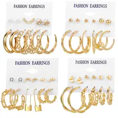 VATYERTY - 24 pares de pendientes de perlas y zircon para mujeres