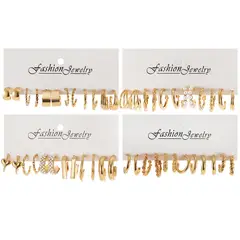 VATYERTY - 24 pares de pendientes metálicas para mujeres