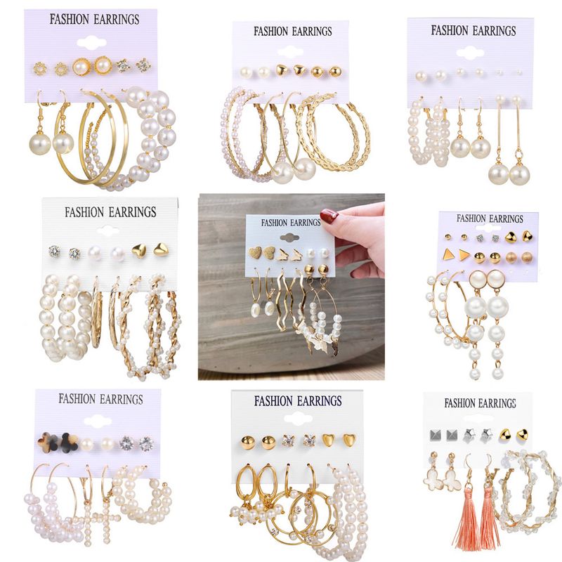 VATYERTY - 54 pares de pendientes de perlas para mujeres