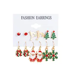 VATYERTY - 54 pares de pendientes de Papá Noel snowbird Lady