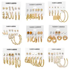 VATYERTY - 54 pares de pendientes de dama con perlas y diamantes