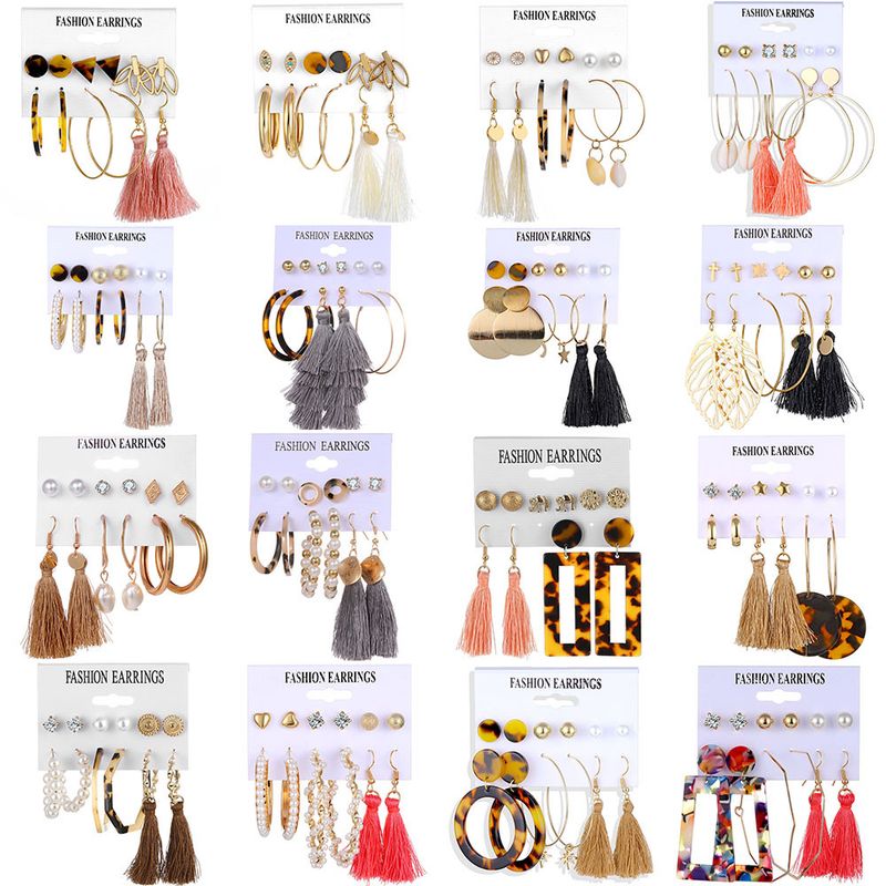VATYERTY - 96 pares de pendientes de perlas artificiales acrílicas para mujeres
