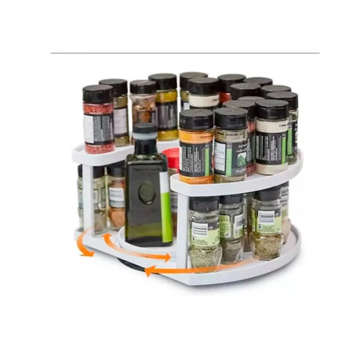 GENERICO - Organizador Giratorio Especiero 2 Niveles Para Condimentos