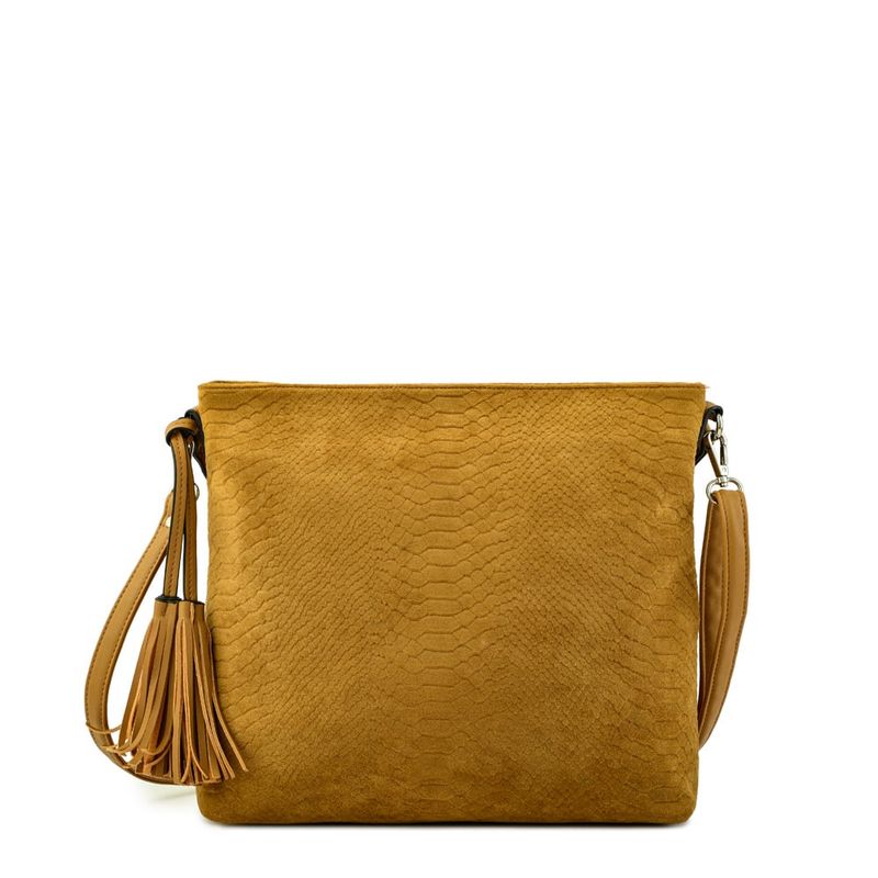 ZIOL - Cartera bandolera grande iria beige oscuro