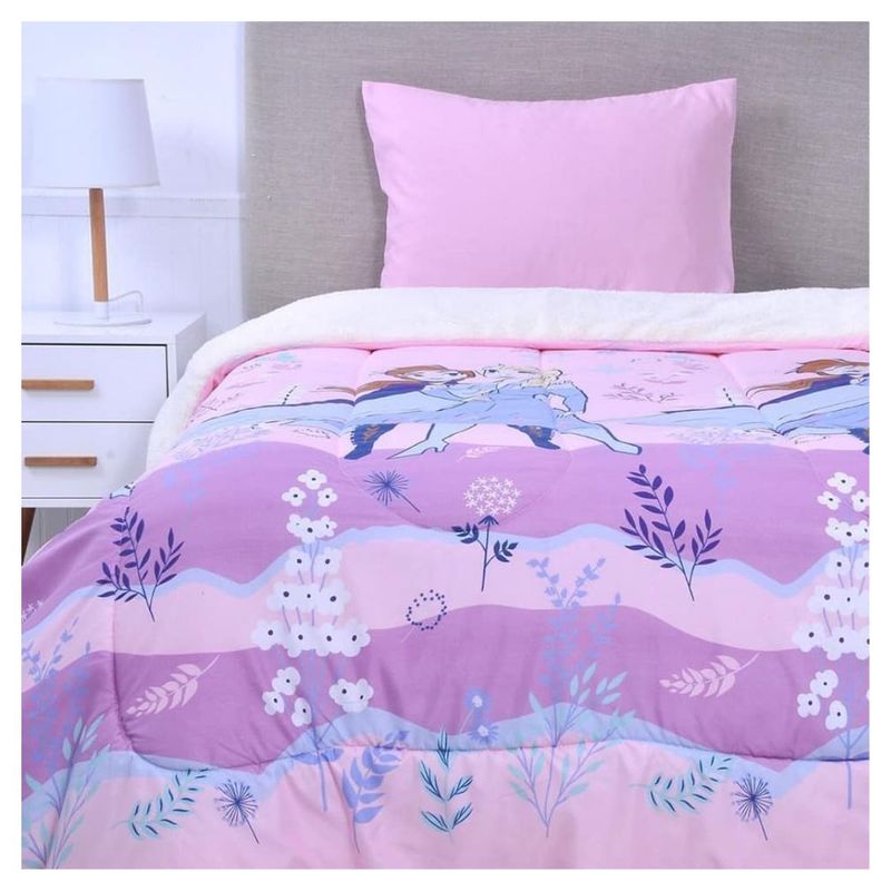 GENERICO - Cubrecama sherpa infantil 1.5 plazas - Frozen