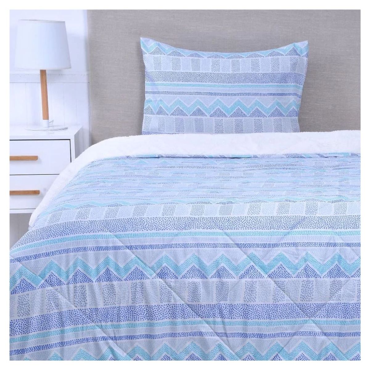 GENERICO - Cubrecama sherpa infantil 1.5 plazas - Borjas