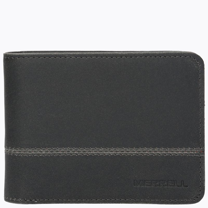 MERRELL - Billetera Outdoor Leather Wallet Negro Unisex MERRELL