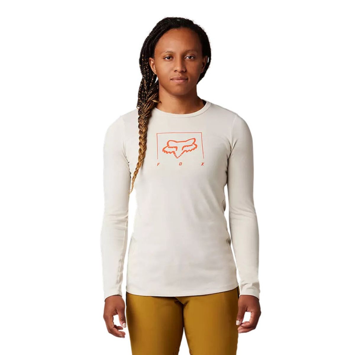 FOX - Polera Bicicleta Mujer Manga Larga Ranger Drirelease® Blanco Fox FOX