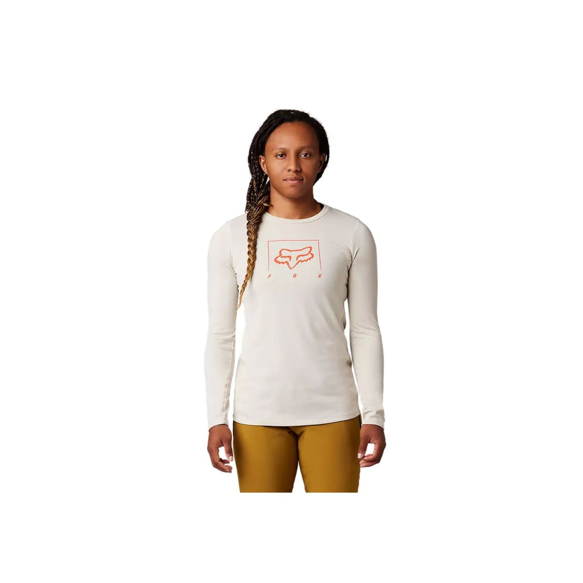 FOX - Polera Bicicleta Mujer Manga Larga Ranger Drirelease® Blanco Fox FOX