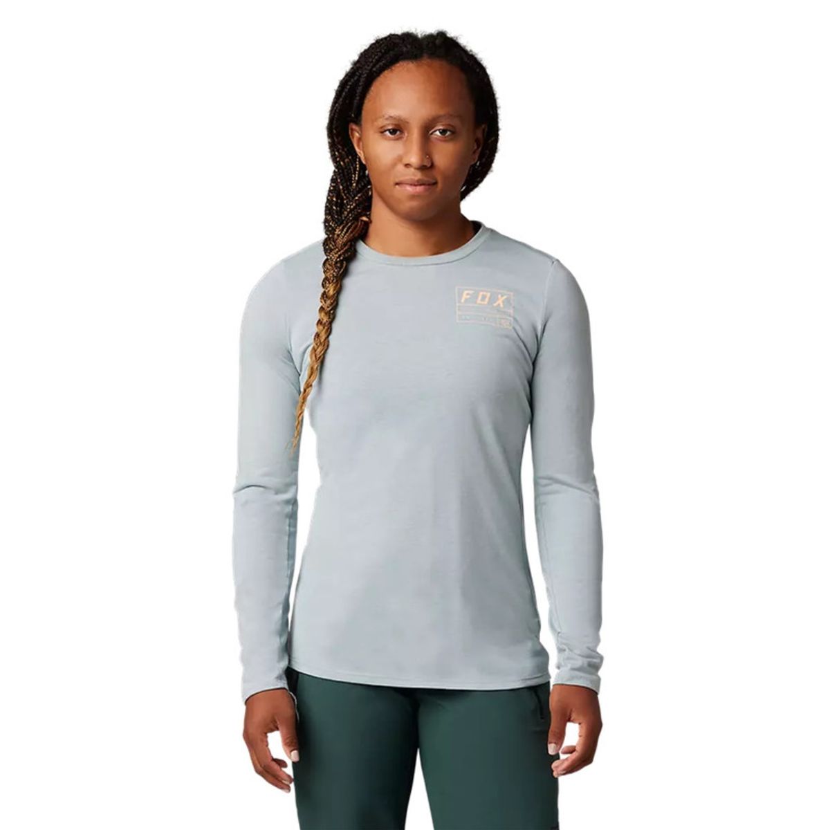 FOX - Polera Bicicleta Mujer Manga Larga Ranger Drirelease® Gris Fox FOX