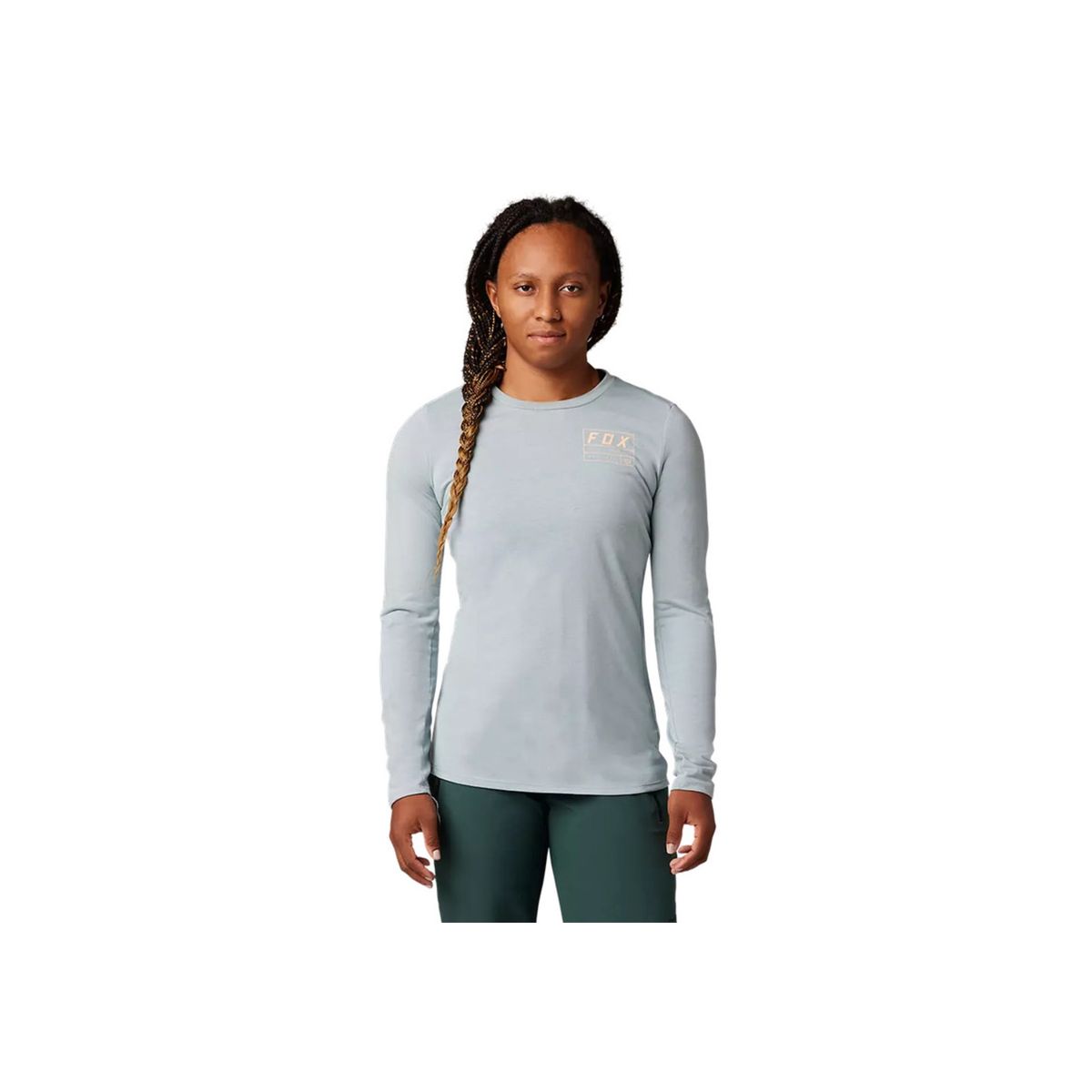FOX - Polera Bicicleta Mujer Manga Larga Ranger Drirelease® Gris Fox FOX