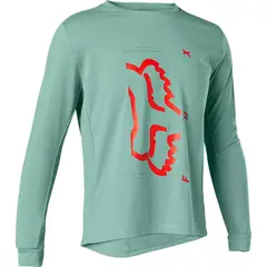 FOX - Polera deportiva para niños Polera bicicleta niño ranger drirelease® manga larga celeste