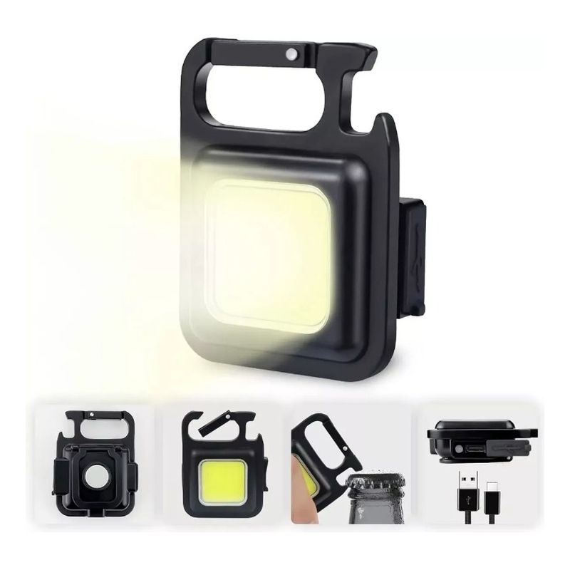 U BUY - Linterna Led De Llavero Gancho Recargable Portátil