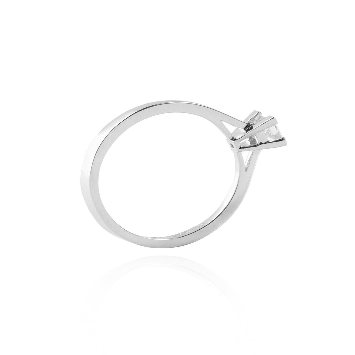 JB JOYAS BARON - Anillo Compromiso Oro Blanco 18kt  Diamantes 32 Pts