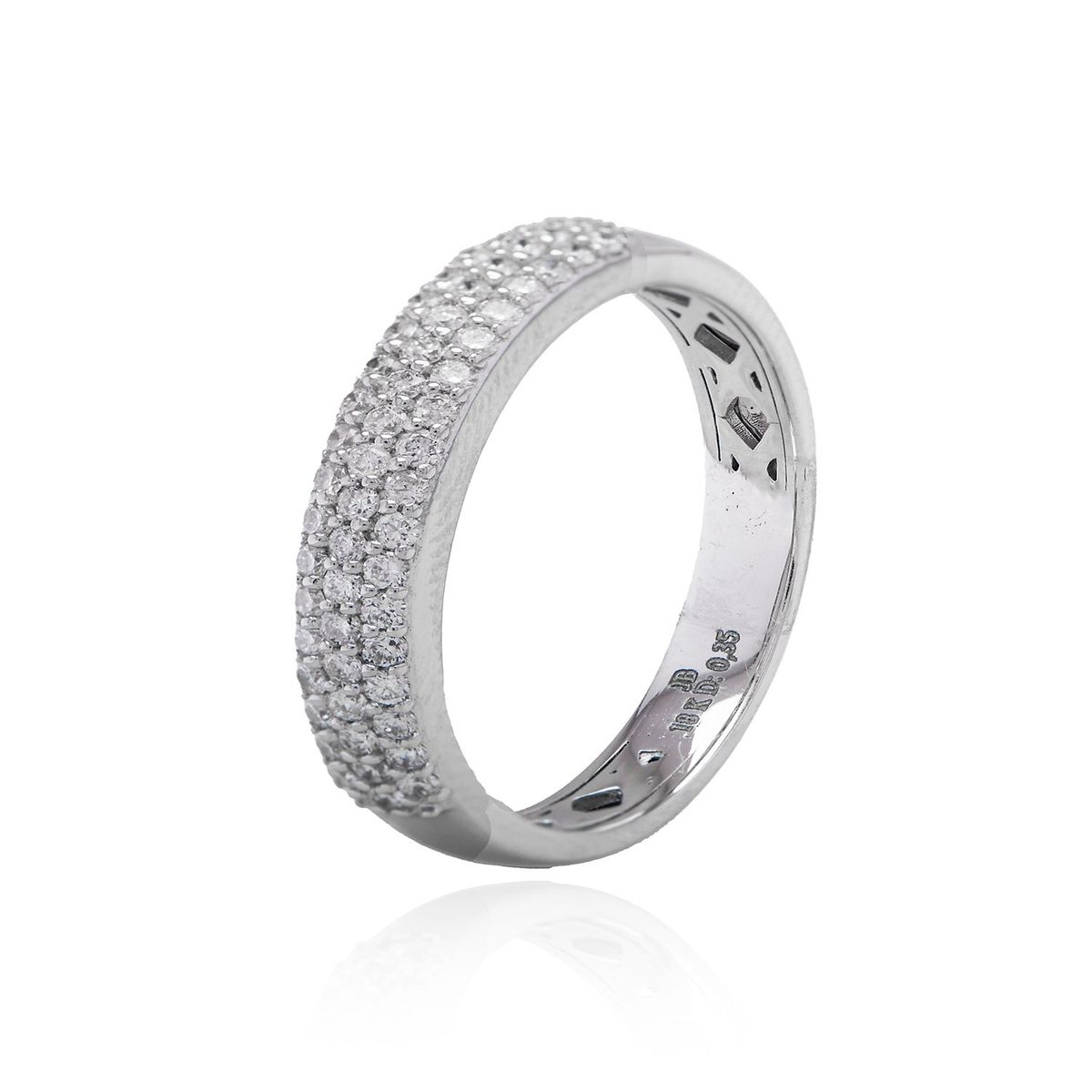 JB JOYAS BARON - Anillo Oro Blanco 18kt Diamantes 35 Pts Bold