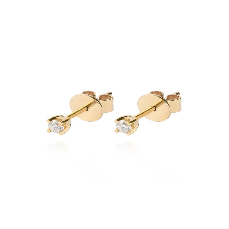 JB JOYAS BARON - Aros de Oro 18kt con Diamantes 10pts total SI/H Oro Amarillo