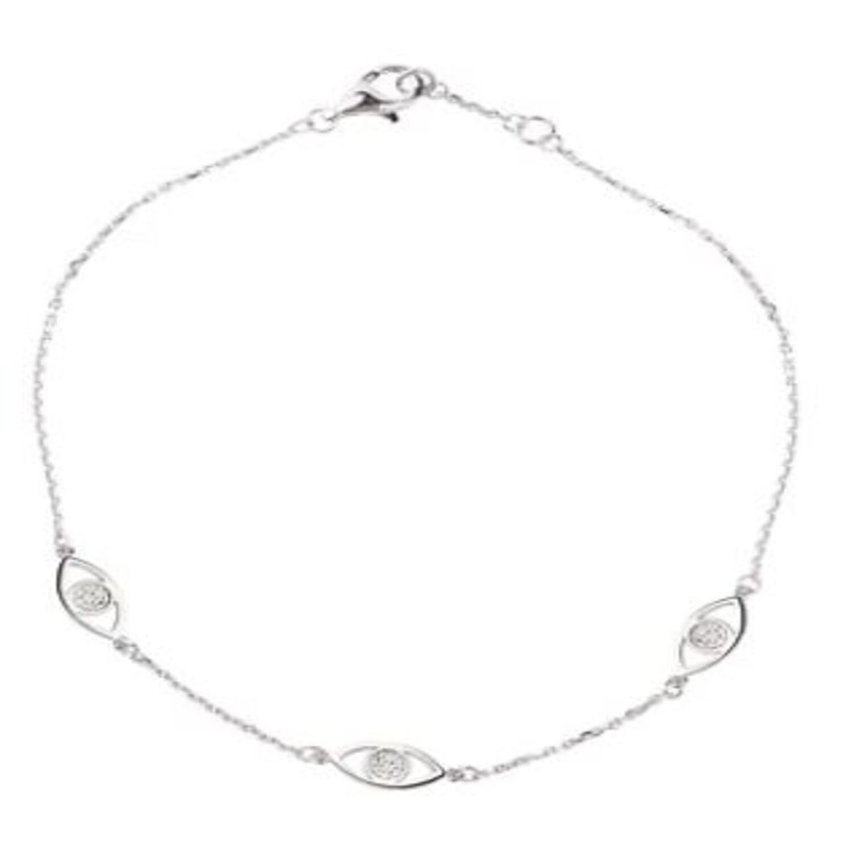 JB JOYAS BARON - Pulsera Oro Blanco 18kt Diamantes 4 Puntos