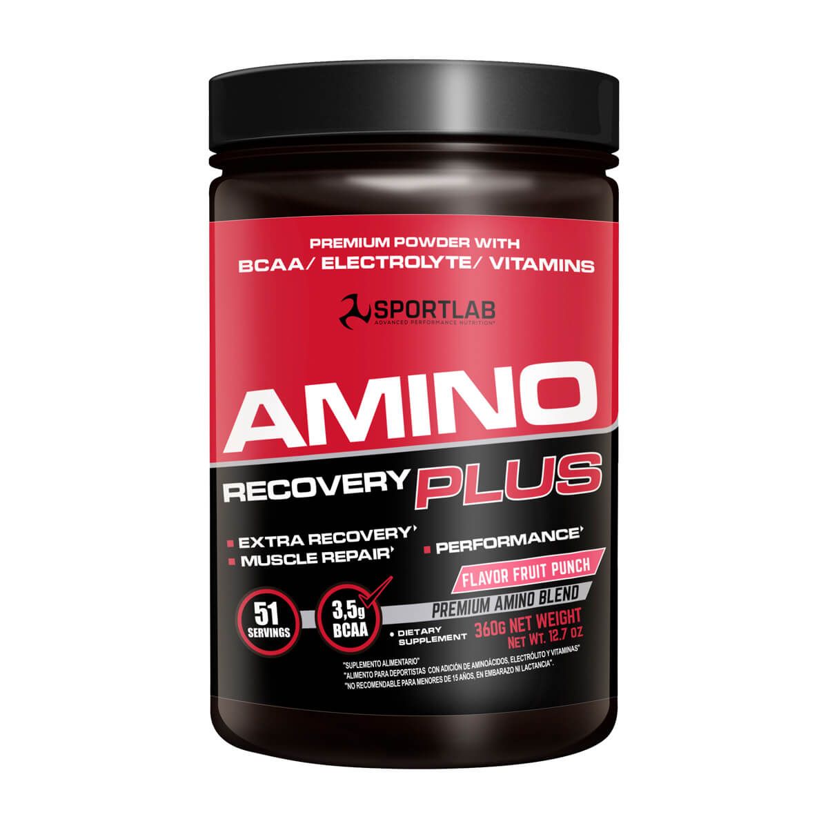 SPORTLAB - NEW AMINO RECOVERY PLUS 357GR FRUIT PUNCH, SL