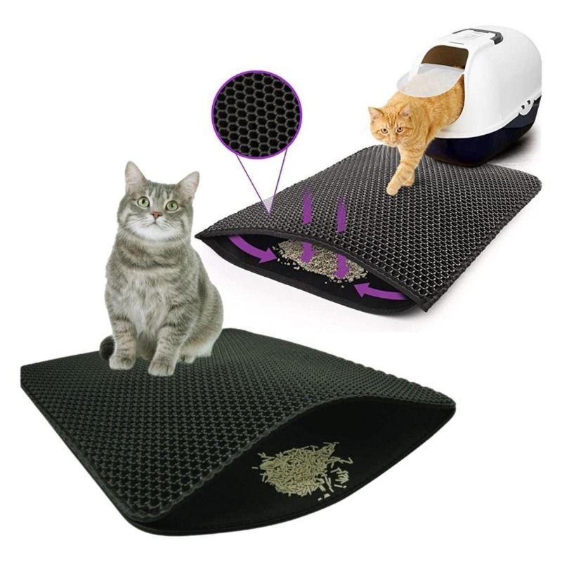 U BUY - Alfombra Para Atrapar Arena De Gatos Tapete Arenero Mascotas