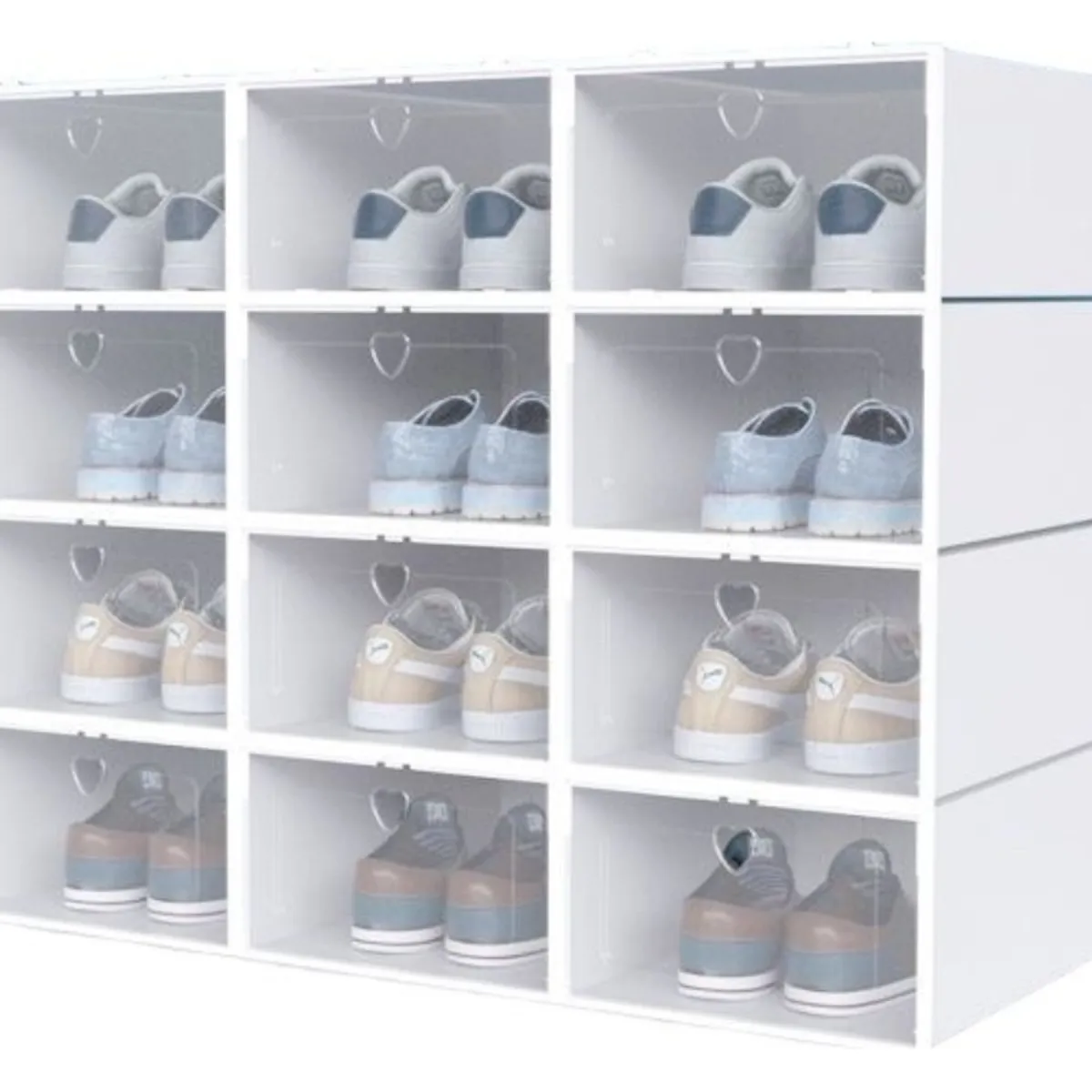 U BUY - Pack 12 Organizador De Zapatos Caja Organizadora-