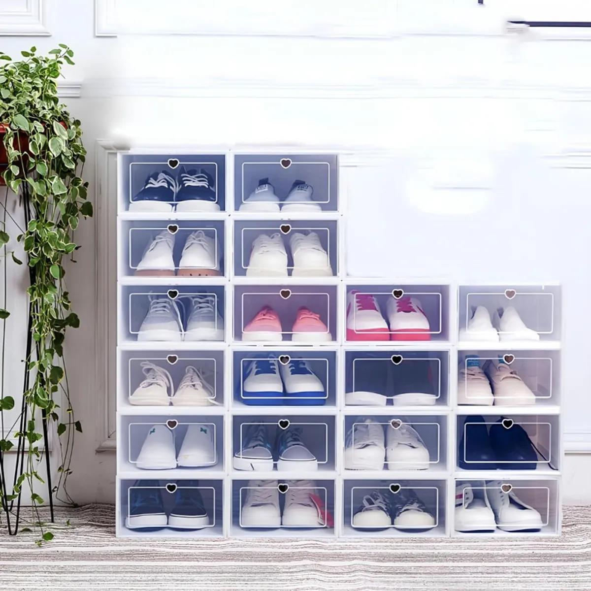 U BUY - Pack 12 Organizador De Zapatos Caja Organizadora-