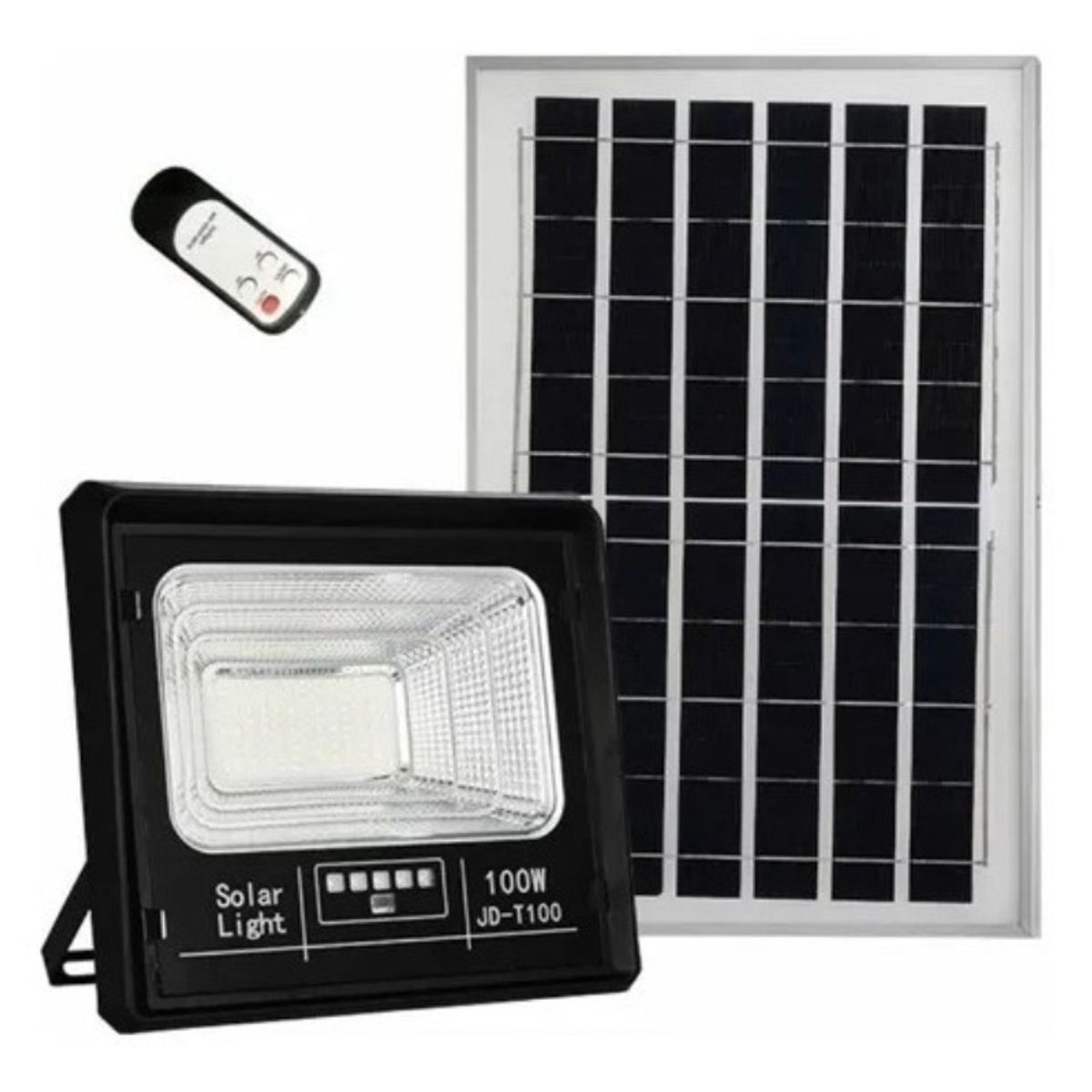 U BUY - Lampara Foco Solar 108 Led 100w + Panel Solar Control Remoto