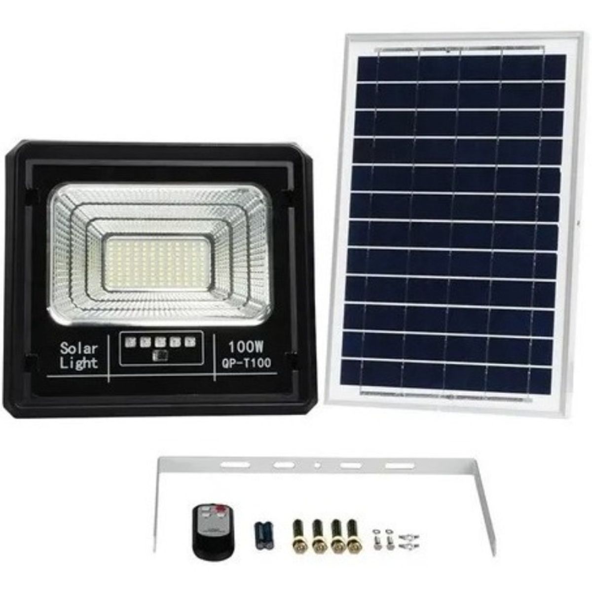 U BUY - Lampara Foco Solar 108 Led 100w + Panel Solar Control Remoto