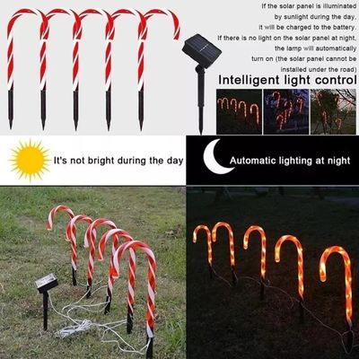 Imagen 2 del producto Set X10 Baston Luces Solar Baston Estaca Luces Navidad Solar-