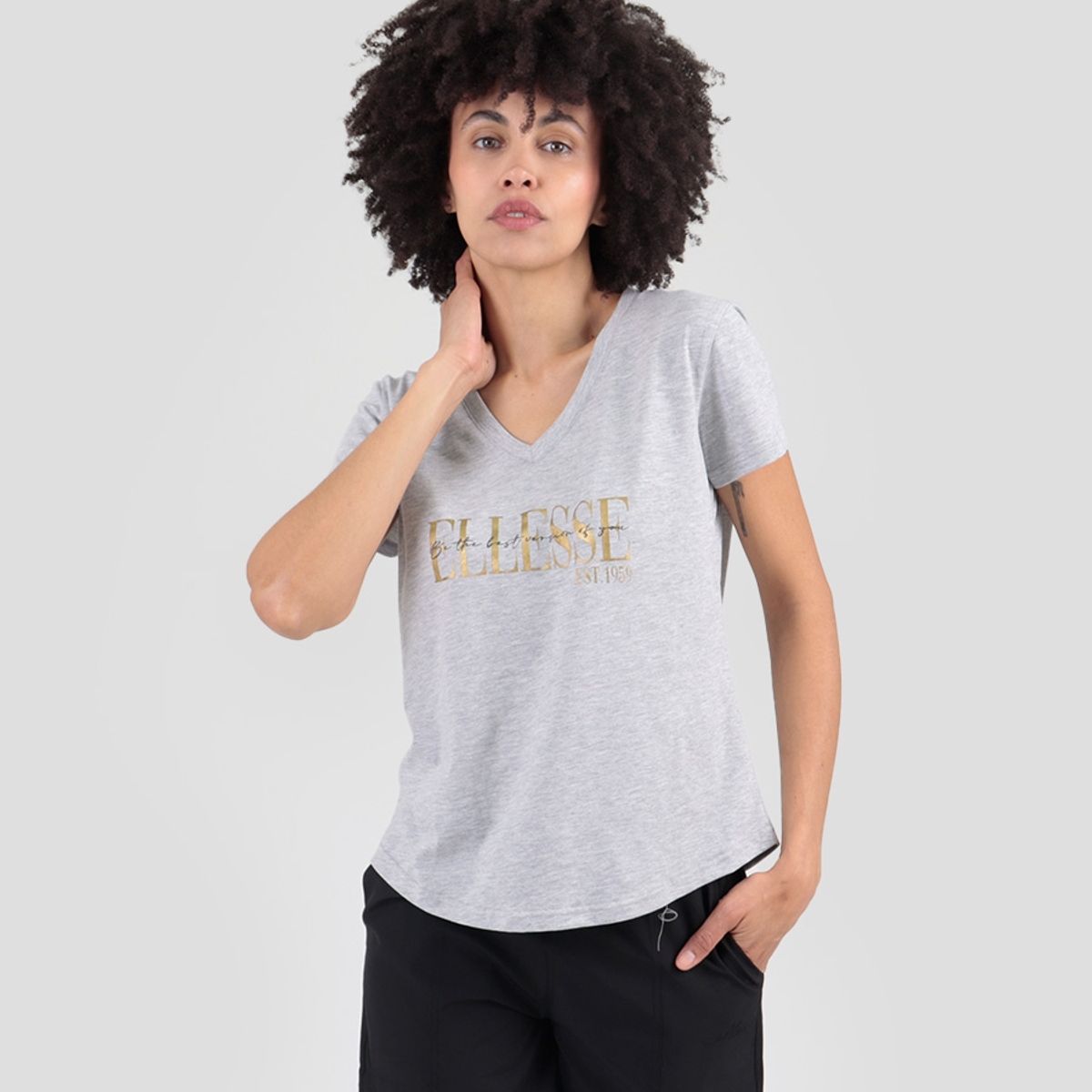 ELLESSE - POLERA DEPORTIVA MUJER ELLESSE ANTONIA GRIS MELANGE