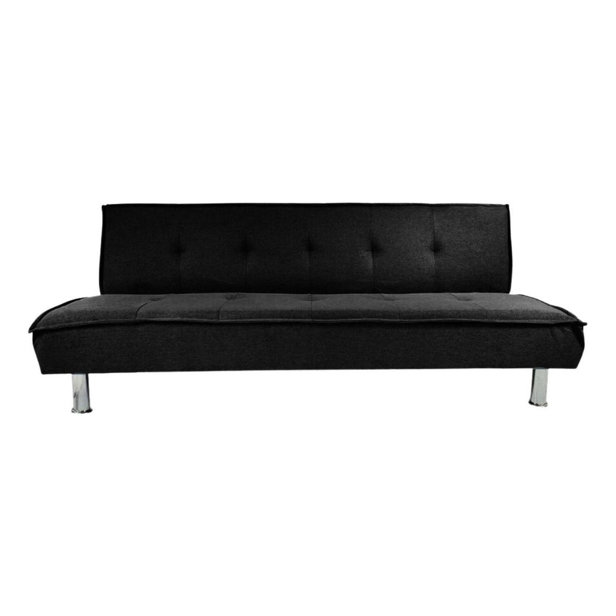 IMPORTCLICK - Futón Sofá Cama Ajustable 170x50x40 CM Negro - Negro