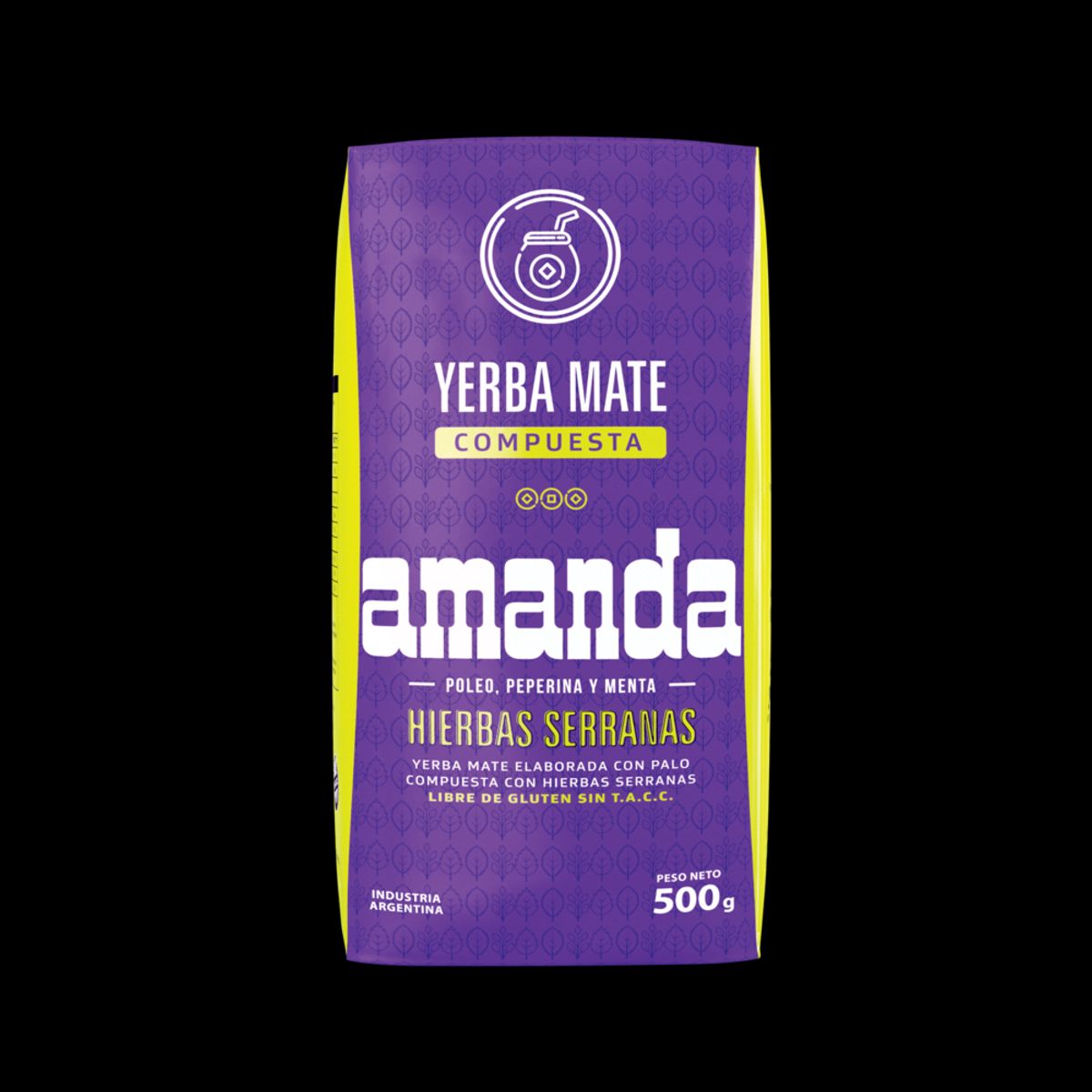 AMANDA - Pack 10 Yerba Mate Amanda con hierbas Serranas 500gr