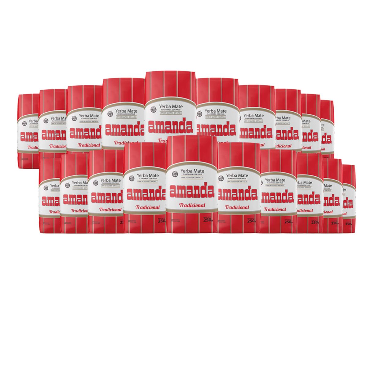 AMANDA - Pack 20 Yerba Mate Amanda Tradicional 250gr