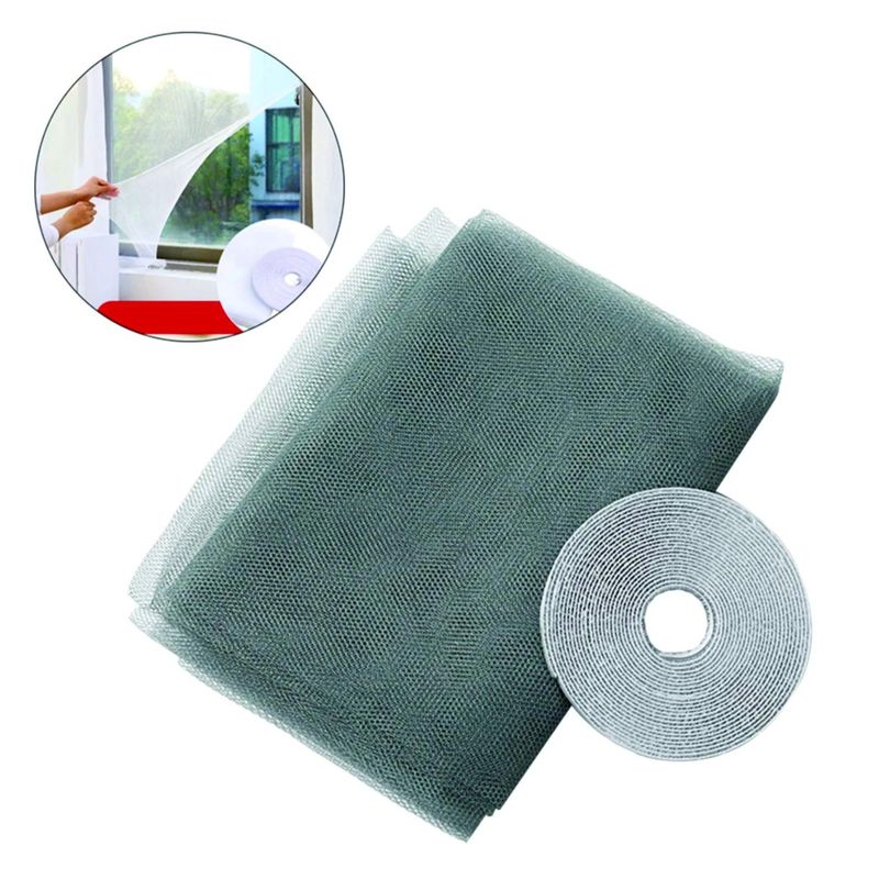 GENERICO - Malla Anti Mosquito Para Ventanas 150x150 Gris Pack 2
