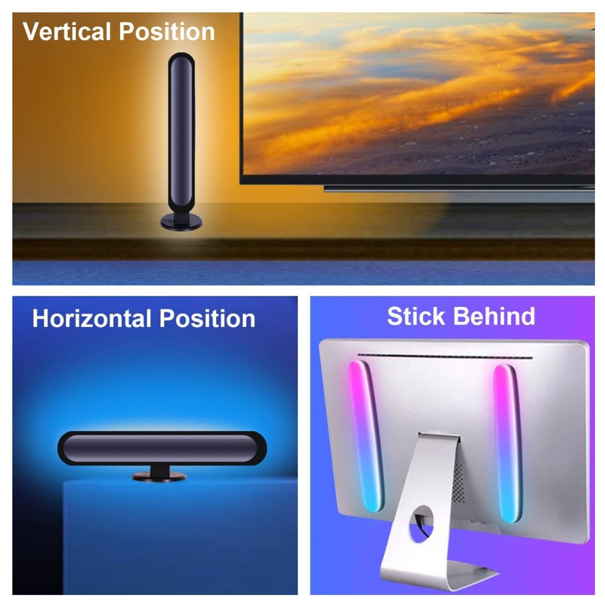 KUANGYE - Lampara Luz Led Rgb Decorativa Musical Inteligente Wifi  Bt