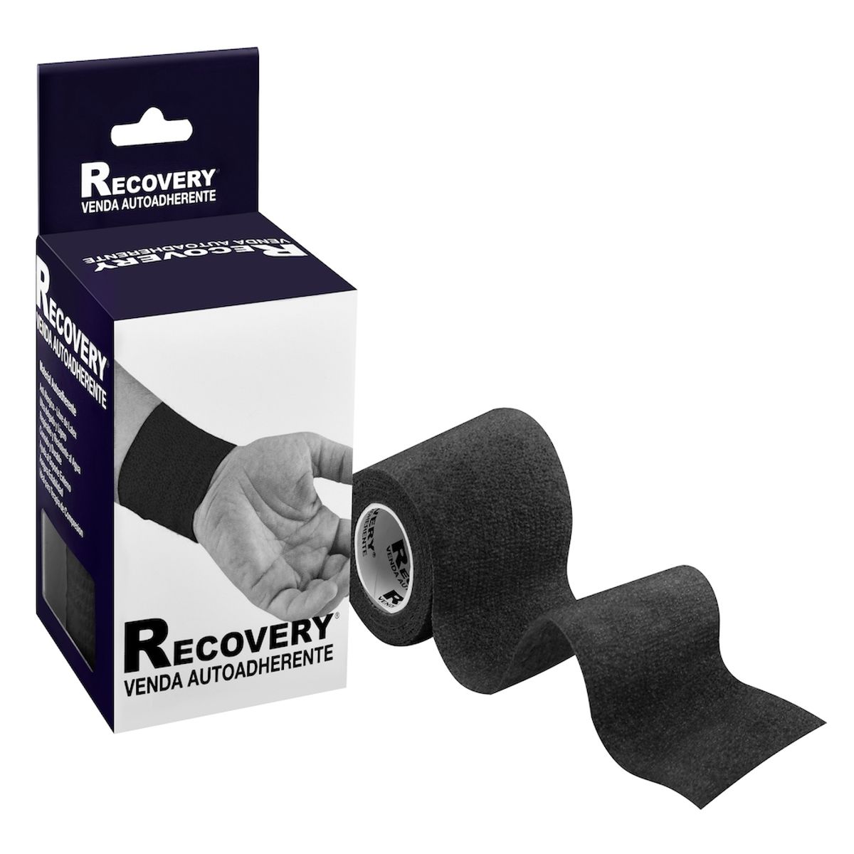 RECOVERY - RECOVERY VENDA AUTOADHERENTE  - NEGRO 7,5CM X 4,5MT