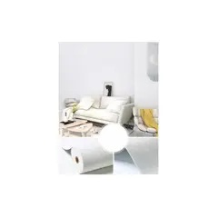 GENERICO - Papel Mural Textura Lino Autoadhesivo Rollo 50cm x 280cm Blanco