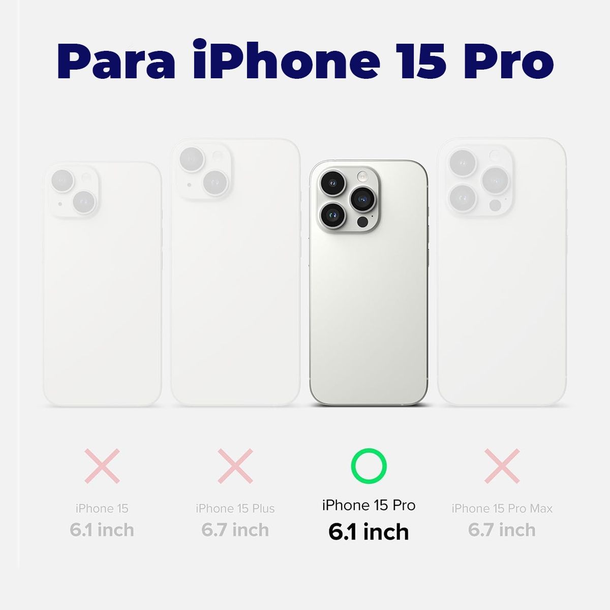 GENERICO - Carcasa para iPhone 15 Pro Silicona Slim Full Protection