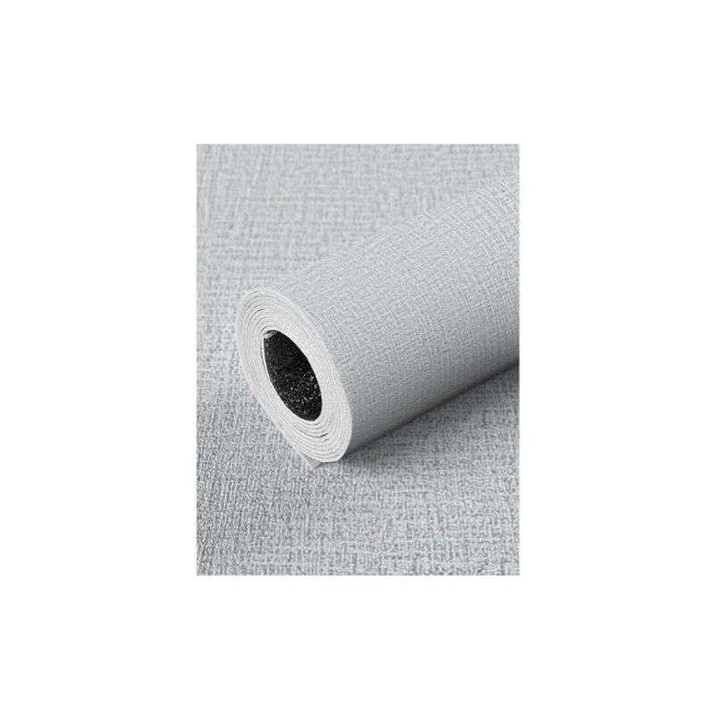 GENERICO - Pack 5 Papel Mural Textura Lino Autoadhesivo Rollo 50cm x 280cm Gris