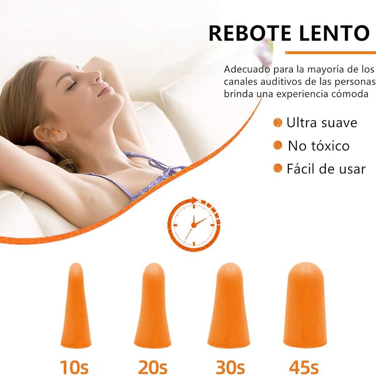 RECOVERY - Tapones Oidos Para Ruido Dormir 12 Pares