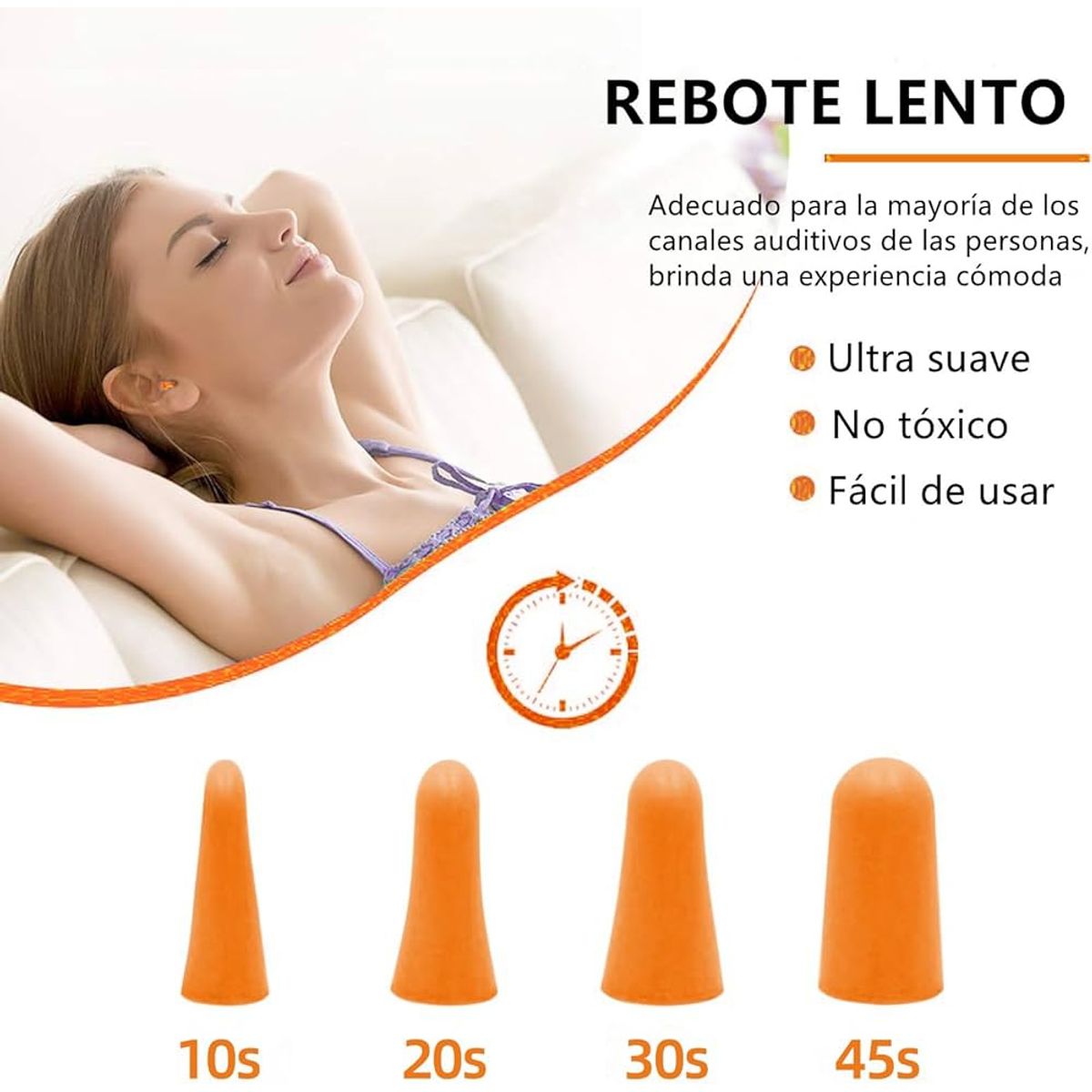 RECOVERY - Tapones Oidos Para Ruido Dormir 12 Pares