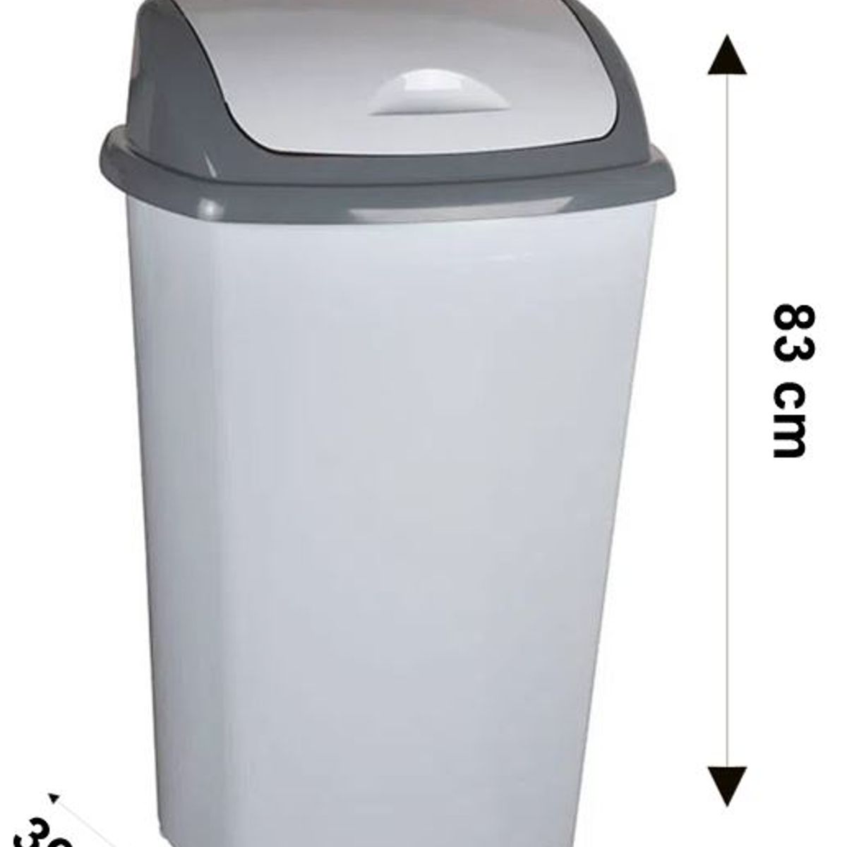 GENERICO - Basurero Plástico Cocina 90 Litros Tapa Vaivén