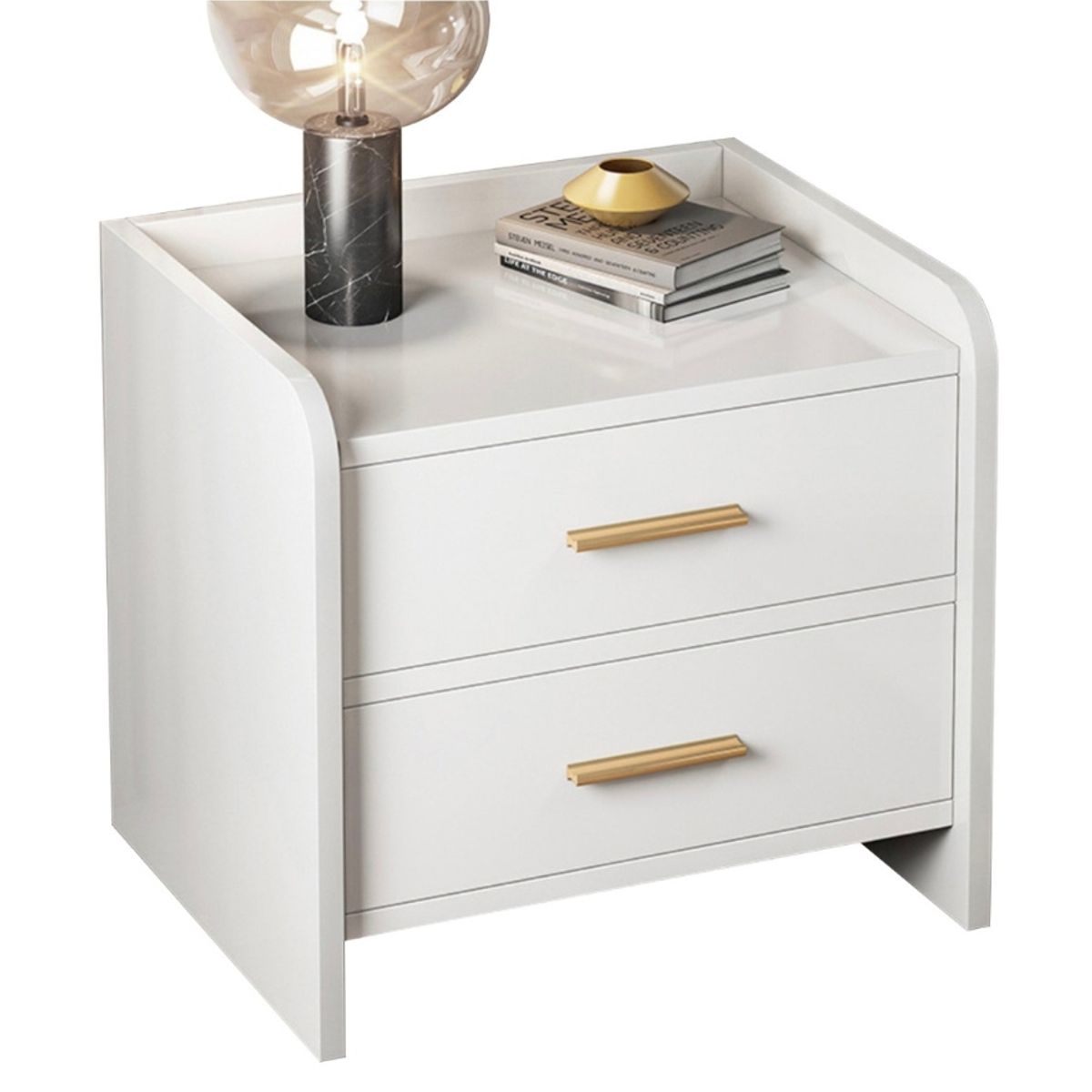 HOMER DESIGN - Velador Vanguardia Con 2 Cajones Homer Design 47*40*40