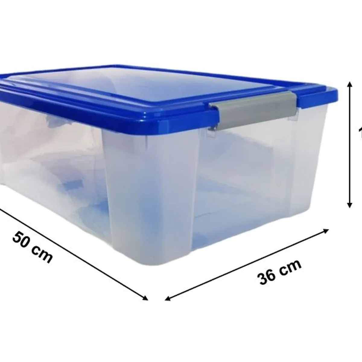 GENERICO - Caja Organizadora Plástica 20 Lts Transparente Con Tapa