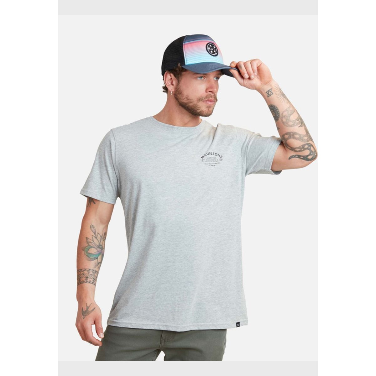 MAUI AND SONS - Pack Polera Jockey Hombre Gris claro Maui and sons