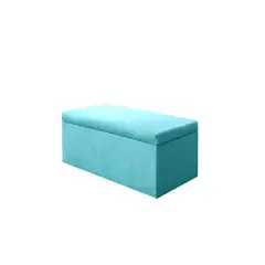 MUEBLES HVM - Baul Cofre Lisa Turquesa 40x40x90