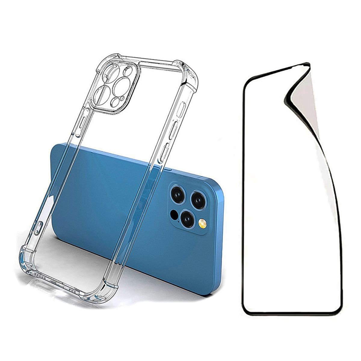 GENERICO - Carcasa Para iPhone 15 Pro Max Y Mica Lamina Hidrogel