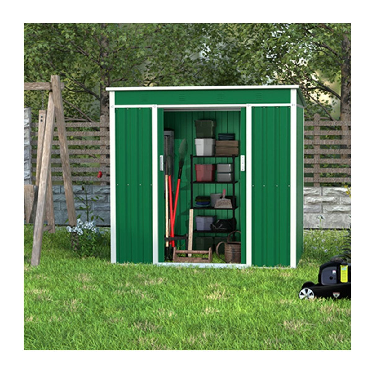 GENERICO - Bodega jardín Your Garden A2 Verde Alt 185 * Anch 192 * Prof 125 Cm